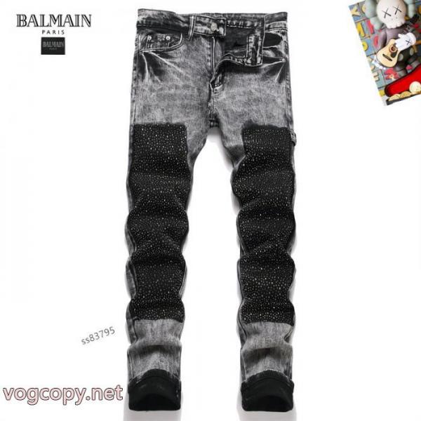 BALMAIN偽 ブランド 販売最新先取りおしゃれなロゴ入り 期間限定価格 ファッションブランドジーンズ 3